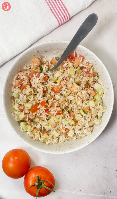 Salade de riz, thon aux tomates séchées & câpres