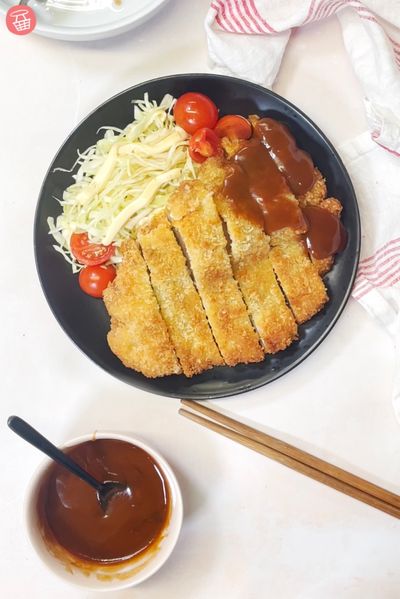 Tonkatsu (porc pané japonais) & sauce maison