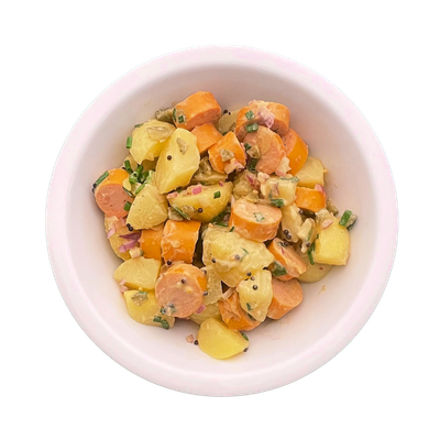Salade de pommes de terre et saucisses